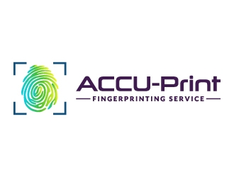 ACCU-Print Fingerprinting Service logo design by pencilhand