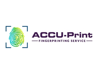 ACCU-Print Fingerprinting Service logo design by pencilhand