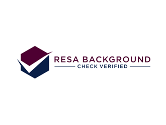RESA Background Check Verified  logo design by bomie