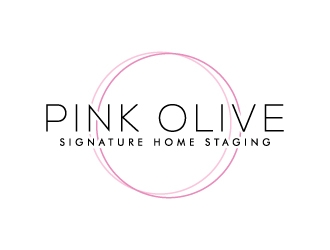 Pink Olive Signature Home Staging logo design by pencilhand