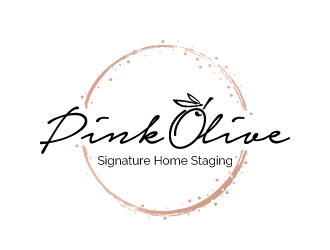 Pink Olive Signature Home Staging logo design by jaize
