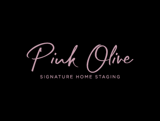 Pink Olive Signature Home Staging logo design by denfransko