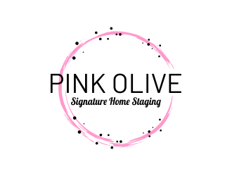 Pink Olive Signature Home Staging logo design by done