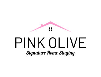 Pink Olive Signature Home Staging logo design by done