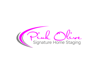 Pink Olive Signature Home Staging logo design by ROSHTEIN