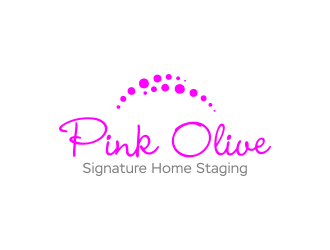 Pink Olive Signature Home Staging logo design by ROSHTEIN