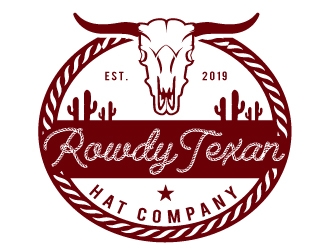 Rowdy Texan Hat Company logo design by REDCROW