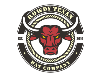 Rowdy Texan Hat Company logo design by mocha