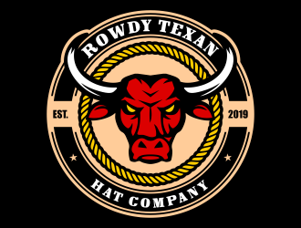 Rowdy Texan Hat Company logo design by mocha