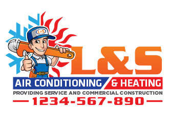 L & S Air Conditioning & Heating logo design by scriotx
