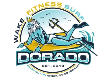 WAKE FITNESS SURF DORADO logo design by REDCROW