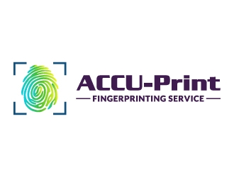 ACCU-Print Fingerprinting Service logo design by pencilhand