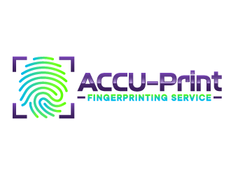 ACCU-Print Fingerprinting Service logo design by ORPiXELSTUDIOS