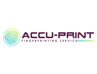 ACCU-Print Fingerprinting Service logo design by mletus