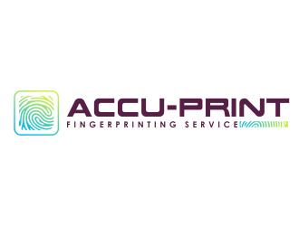 ACCU-Print Fingerprinting Service logo design by mletus