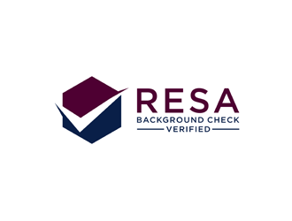 RESA Background Check Verified  logo design by bomie