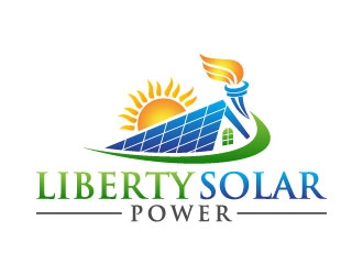 Liberty Solar Power logo design by pixalrahul