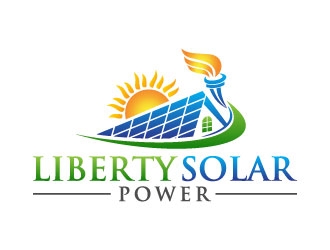 Liberty Solar Power logo design by pixalrahul