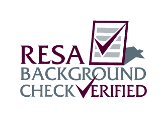 RESA Background Check Verified  logo design by megalogos