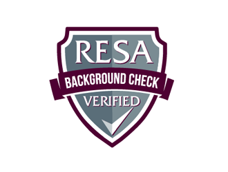 RESA Background Check Verified  logo design by megalogos
