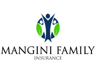 Mangini Family Insurance logo design by jetzu