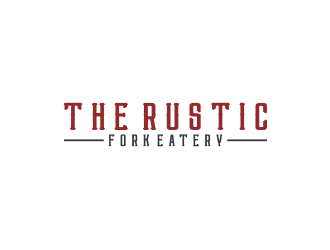 The rustic fork eatery  logo design by bricton