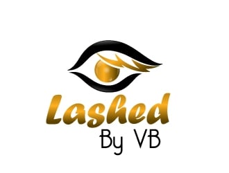 Lashed By VB  logo design by Dawnxisoul393