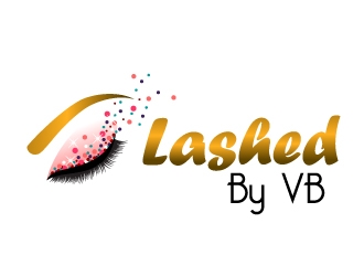 Lashed By VB  logo design by Dawnxisoul393