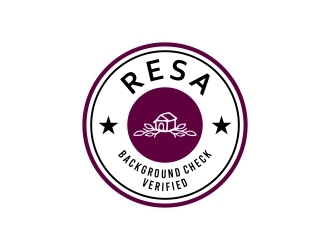 RESA Background Check Verified  logo design by Webphixo
