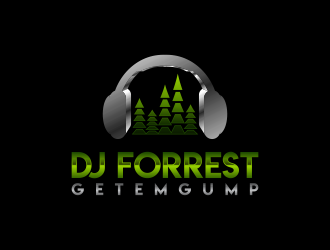 DJ Forrest Getemgump logo design by DelvinaArt