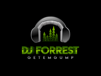 DJ Forrest Getemgump logo design by DelvinaArt