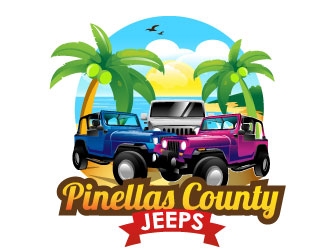 Pinellas County Jeeps logo design by Suvendu