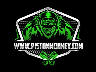 www.pistonmonkey.com logo design by ARALE