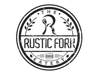 The rustic fork eatery  logo design by LogoInvent