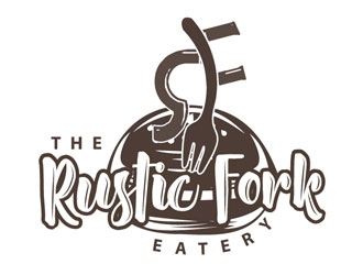 The rustic fork eatery  logo design by LogoInvent