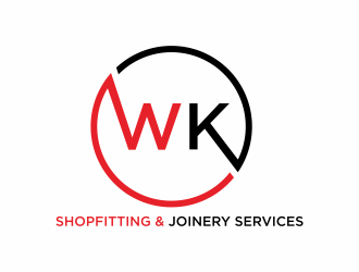 wk shopfitting & joinery services  logo design by hidro
