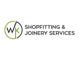 wk shopfitting & joinery services  logo design by akilis13