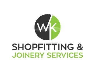 wk shopfitting & joinery services  logo design by akilis13