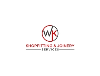 wk shopfitting & joinery services  logo design by narnia