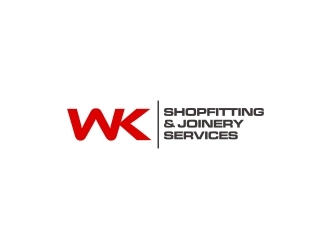 wk shopfitting & joinery services  logo design by narnia