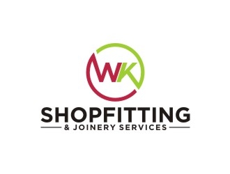 wk shopfitting & joinery services  logo design by agil