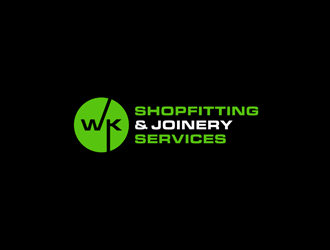 wk shopfitting & joinery services  logo design by bomie