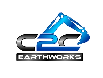C2C earthworks logo design by aura