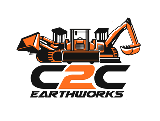 C2C earthworks logo design by megalogos