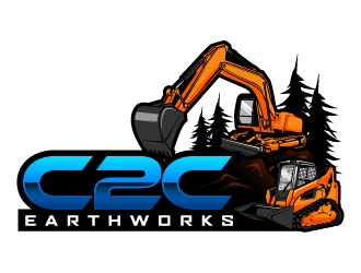 C2C earthworks logo design by daywalker