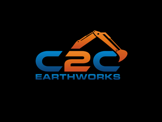 C2C earthworks logo design by bomie