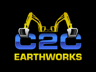 C2C earthworks logo design by keylogo