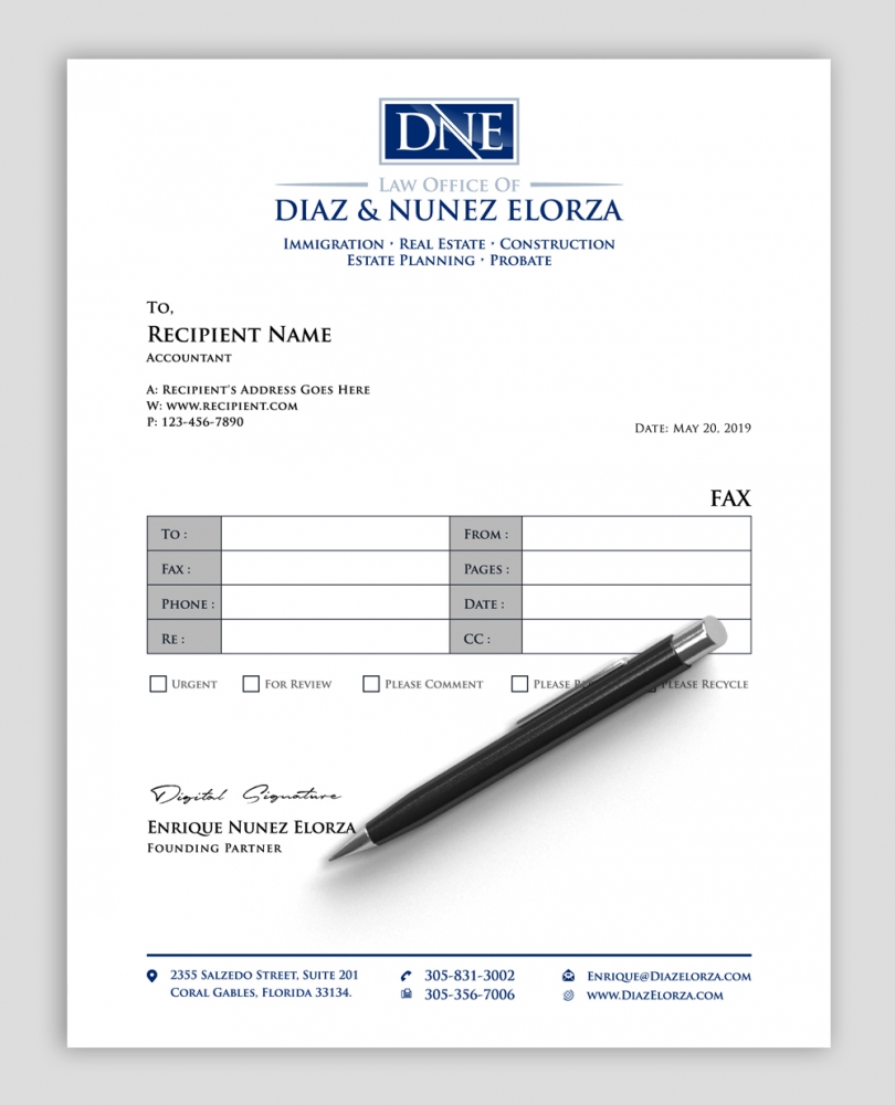 Law Office of Diaz & Nunez Elorza logo design by abss