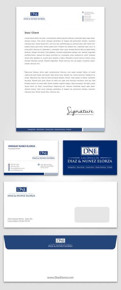 Law Office of Diaz & Nunez Elorza logo design by mattlyn