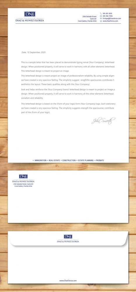 Law Office of Diaz & Nunez Elorza logo design by Boomstudioz